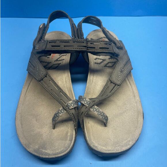 Merrell Siena Toe Strap Hook and Loop Sandal Size 6 Gray Blue - Picture 7 of 10